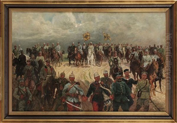 Imaginares Treffen Von Franz Joseph I. Und Wilhelm Ii Oil Painting by Ludwig Koch