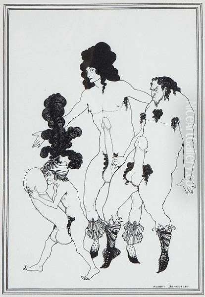 Aristophanes Oil Painting by Aubrey Vincent Beardsley