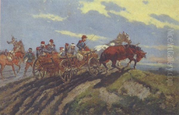 Verwundetentransport Oil Painting by Ludwig Koch