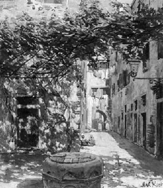 Gasse In Jerusalem Oil Painting by Max Koch