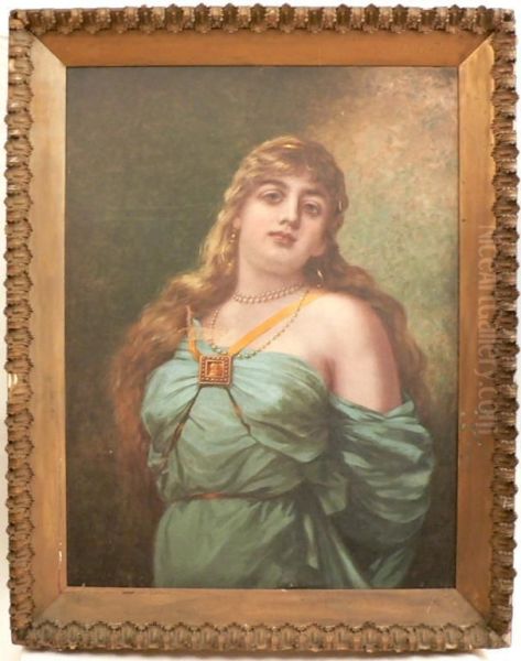 An Exotic Woman Oil Painting by Jefferson Beardsley