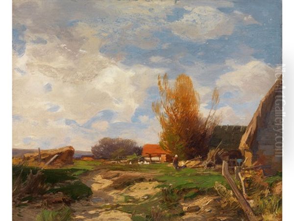 Auf Dem Lande Oil Painting by Roman Kochanowski