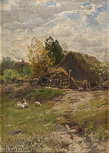 Lantlig Idyll Oil Painting by Roman Kochanowski