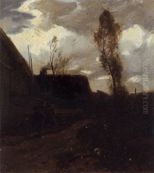 Bauerngehoft Oil Painting by Roman Kochanowski