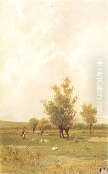 Paysage Des Quatre Saisons Oil Painting by Roman Kochanowski