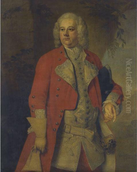 Portrait Of An Officer Of The 2nd Dragoon Guards Oil Painting by George Beare