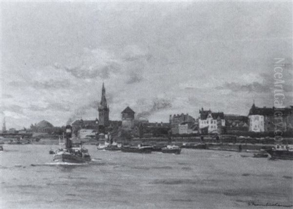 Blick Auf Orleans Oil Painting by Reinhold Koch-Leuthen