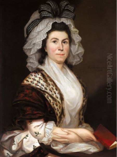 Portrait Of A Lady Said To Be Mrs Godwin, Nee Wollstonecraft (1759-1797) Oil Painting by George Beare