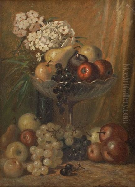 Stillleben Mit Blumen Und Obst Oil Painting by Waclaw Kodkowski