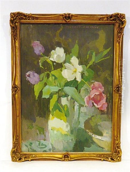 Bouquet De Fleurs Oil Painting by Charles Salomon Koechlin