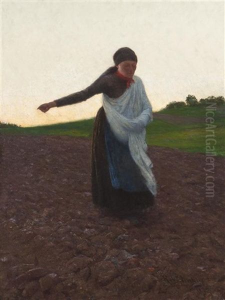 The Sower Oil Painting by Robert Koehler