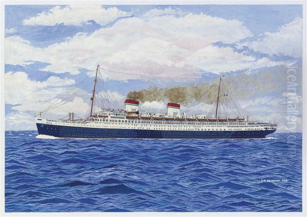 S.s. Rex Oil Painting by E.W. Bearman