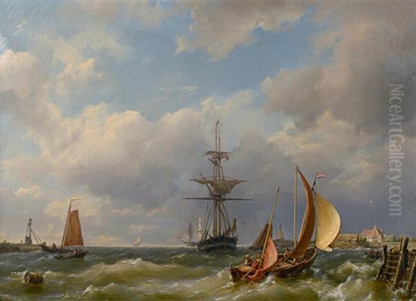 Marine Oil Painting by Hermanus Koekkoek the Elder