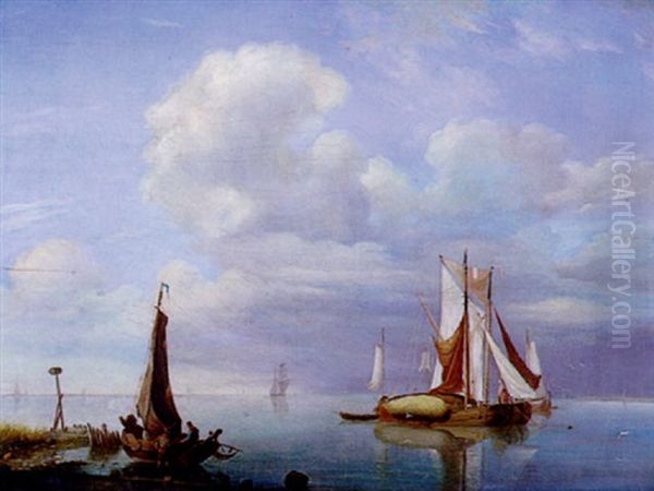 Marine Oil Painting by Hermanus Koekkoek the Elder