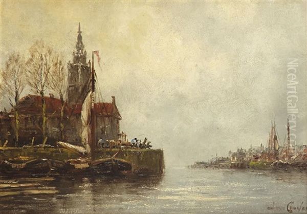 Zwolle, Holland Oil Painting by Hermanus Koekkoek the Younger