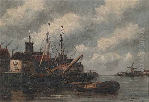 Arnemuiden Holland Oil Painting by Hermanus Koekkoek the Younger