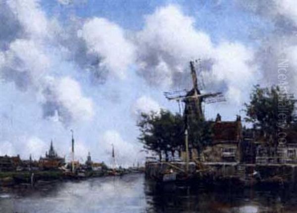 On The Maas, Holland Oil Painting by Hermanus Koekkoek the Younger