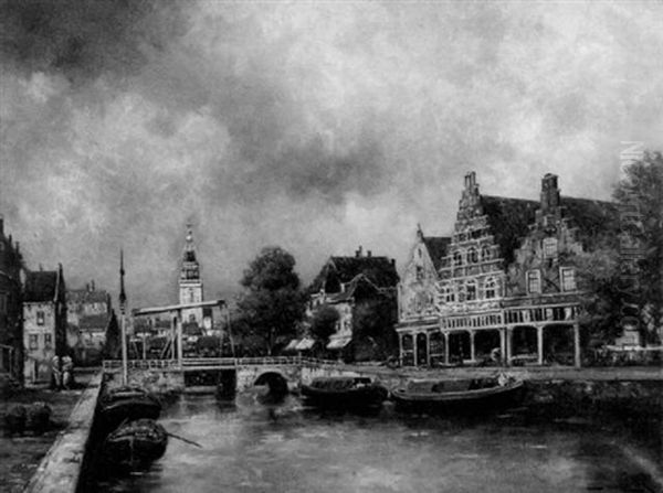 Amsterdam Oil Painting by Hermanus Koekkoek the Younger