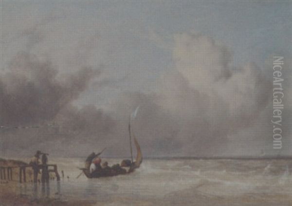 Fishermen Setting Out For Sea by Hermanus Koekkoek the Younger