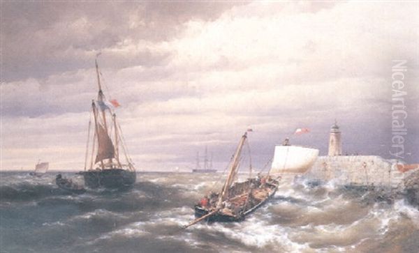 The Return To The Port Oil Painting by Hermanus Koekkoek the Younger