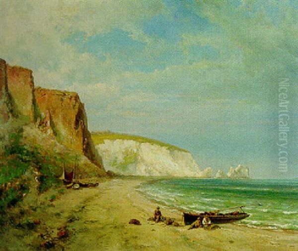 The Needles Of The Isle Of Wight Oil Painting by Hermanus Koekkoek the Younger