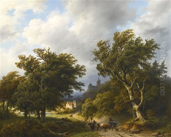 Summer Landscape Oil Painting by Barend Cornelis Koekkoek