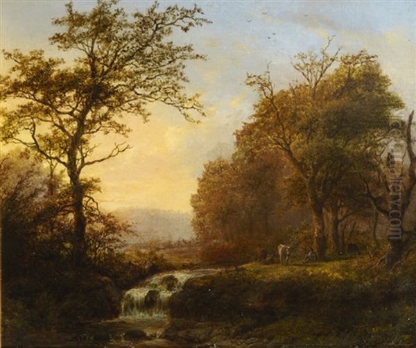 Paysage Oil Painting by Barend Cornelis Koekkoek