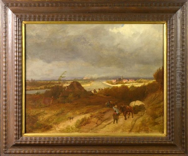 Landscape By Kleve Oil Painting by Barend Cornelis Koekkoek