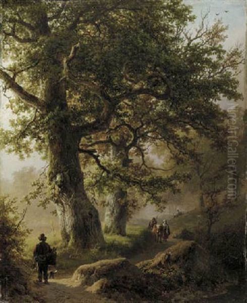 Boschgezigt Bij Morgenstond Oil Painting by Barend Cornelis Koekkoek