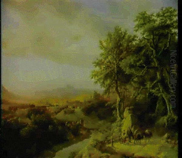 A Summer Landscape In Luxembourg Oil Painting by Barend Cornelis Koekkoek