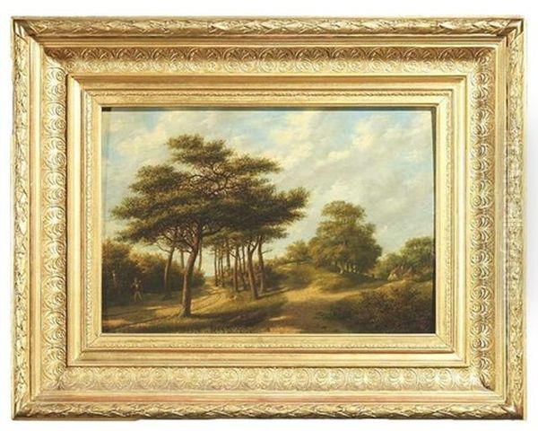 Sommerliche Landschaft Mit Allee by Hendrik Pieter Koekkoek