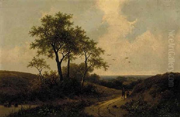 Returning Home At The End Of The Day Oil Painting by Hendrik Pieter Koekkoek