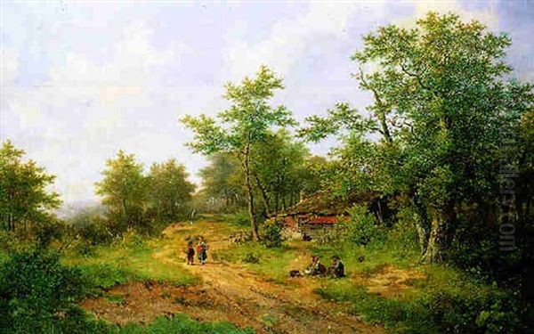 Scene Near Haarlem Oil Painting by Hendrik Pieter Koekkoek