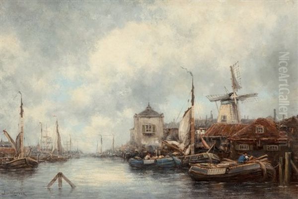 On The Meerwede Holland by Hermanus Willem Koekkoek