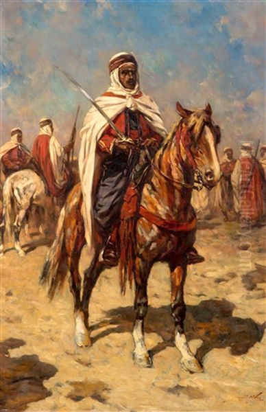 Arabieren Te Paard Oil Painting by Hermanus Willem Koekkoek