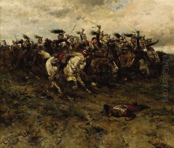 A Calvary Charge by Hermanus Willem Koekkoek