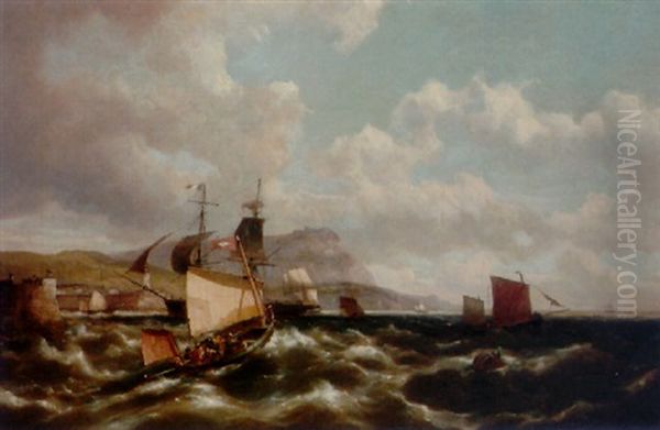 Off Toulon Oil Painting by Hermanus Willem Koekkoek