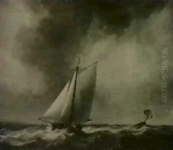 A Dutch Boier Oil Painting by Johannes Hermanus Koekkoek