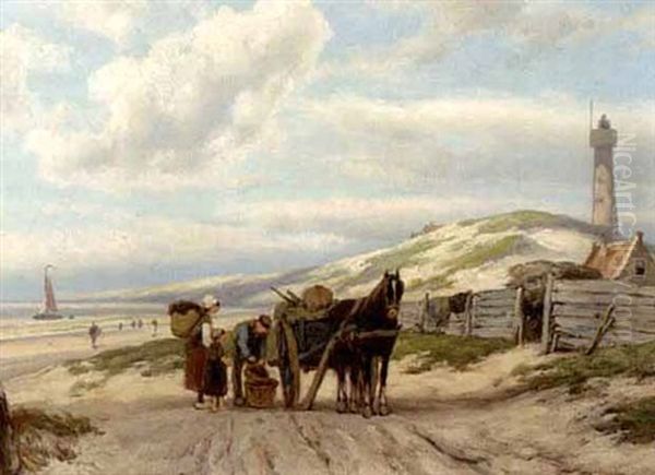 Returning Home Oil Painting by Johannes Hermanus Barend Koekkoek