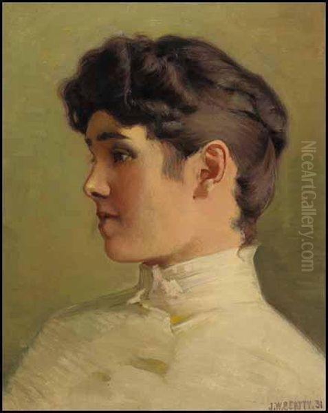 Portrait Of A. Janes Oil Painting by John William Beatty