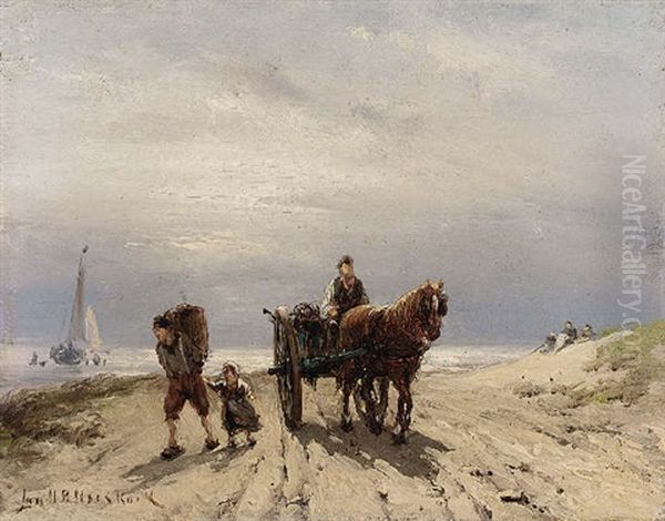 Homeward Bound Oil Painting by Johannes Hermanus Barend Koekkoek