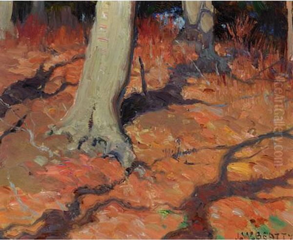 Autumn Shadows Oil Painting by John William Beatty