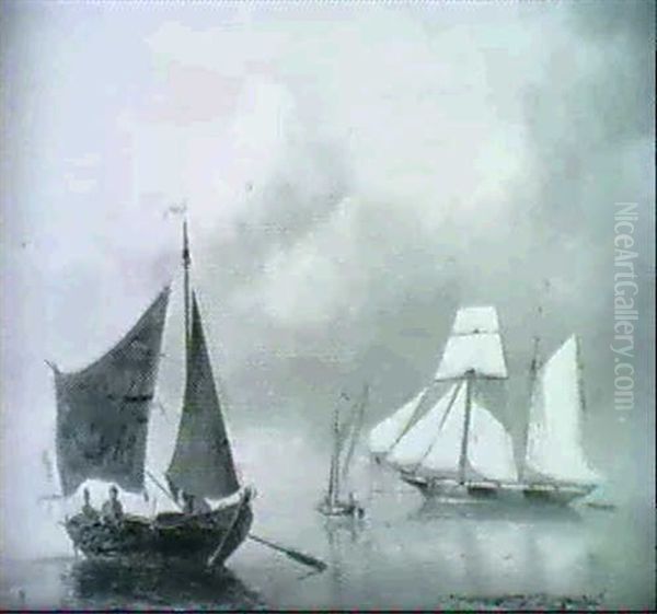 Marine Oil Painting by Johannes Hermanus Barend Koekkoek