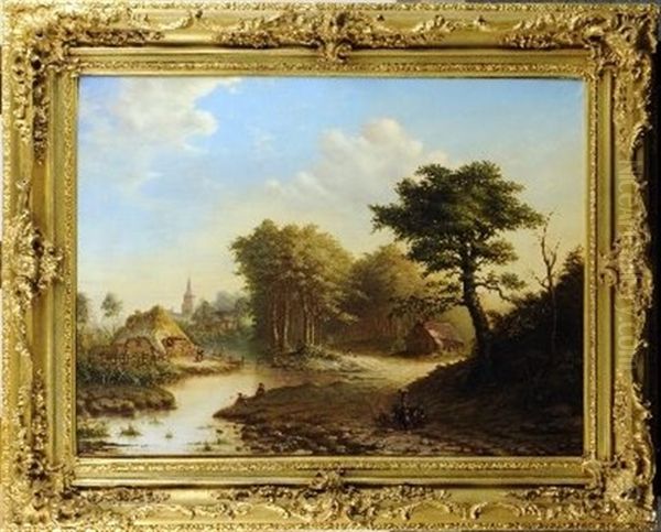 Paysage Anime Oil Painting by Marinus Adrianus Koekkoek