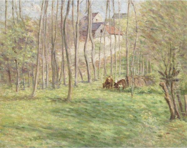 Le Coin De Campagne Oil Painting by Henri Beau