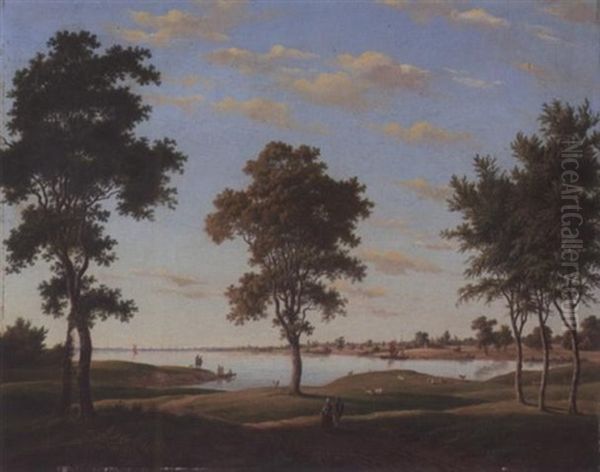 Fluslandschaft Oil Painting by Marinus Adrianus Koekkoek