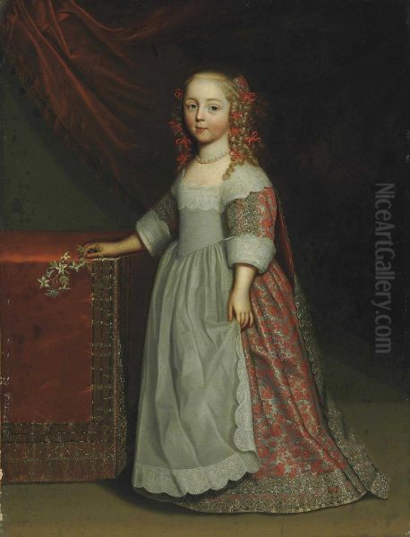 Portrait Of A Girl Oil Painting by Charles Beaubrun