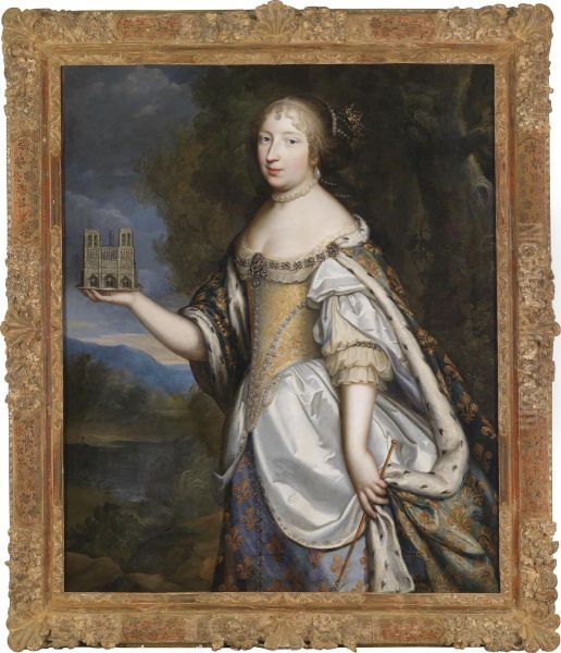 Portrait Of Marie Therese Of Spain Oil Painting by Charles Beaubrun