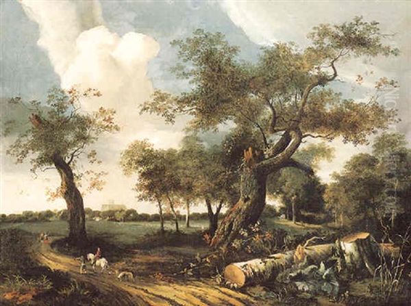 Paysage Anime Oil Painting by Marinus Adrianus Koekkoek