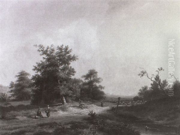 Romantische Waldlandschaft by Marinus Adrianus Koekkoek